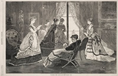 Venter på opkald på nytårsdag, 1869. af Winslow Homer