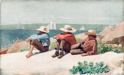 Watching Ships, Gloucester, 1875 af Winslow Homer