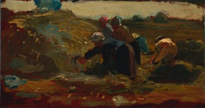 Kvinder, der arbejder på en mark af Winslow Homer