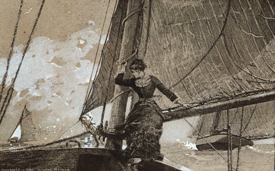Yachting pige, 1880 af Winslow Homer