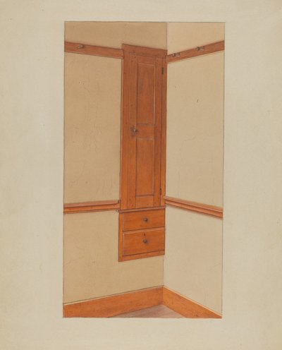 Skab og skuffer, ca. 1938. af Winslow Rich