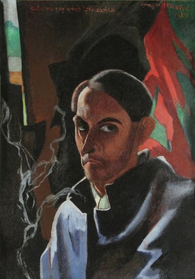 The Last Cigarette of the Condemned Self-Portrait, 1924. af Witkacy