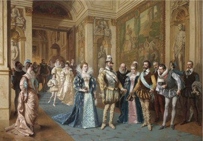 Henrik IV og Marie de Medici af Wladyslaw Bakalowicz