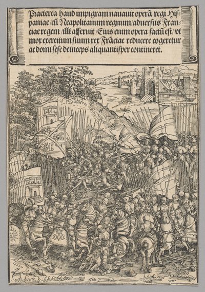 Erobringen af Napoli, plade 17 fra historiske scener fra kejser Maximilian I