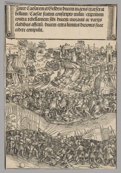 Krigen med Guelders, planche 5 fra Historiske scener fra kejser Maximilian I