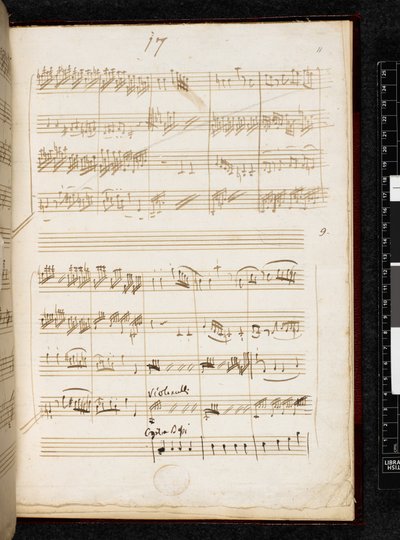Adagio og fuga i c-mol, K. 546, Add. 28996, f.11r af Wolfgang Amadeus Mozart