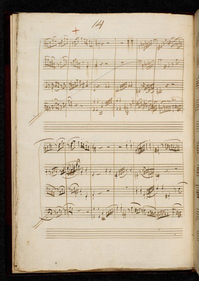Adagio og fuga i c-mol, K. 546, Add. 28996, f.9v af Wolfgang Amadeus Mozart
