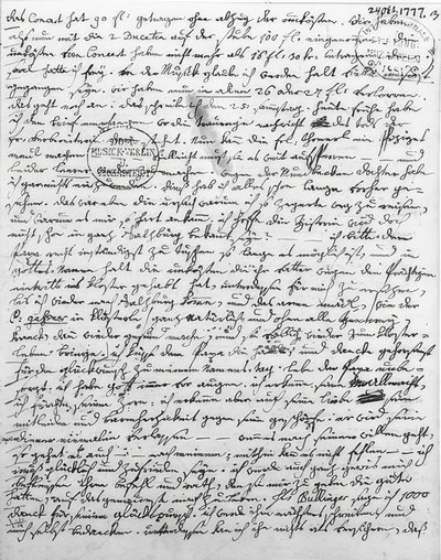Brev fra W. A. ​​Mozart. 24. oktober 1777 af Wolfgang Amadeus Mozart
