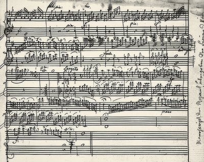 Musik autograf af Wolfgang Amadeus Mozart