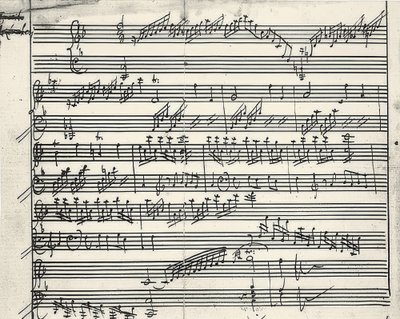 Musik autograf af Wolfgang Amadeus Mozart