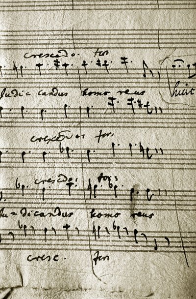 Arbejdspartitur af Wolfgang Amadeus Mozarts Requiem (musikpartitur) af Wolfgang Amadeus Mozart