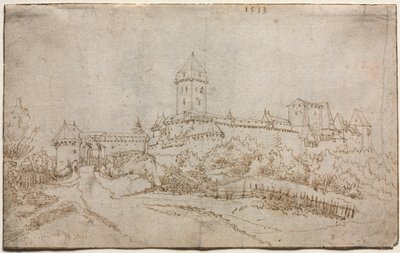 Udsigt over et slot recto, 1513. af Wolfgang Huber