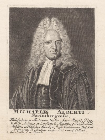 Portret van Michael Alberti af Wolfgang Philipp Kilian