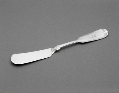 smørkniv, ca. 1845-1864 (sølv) af Wood and Hughes