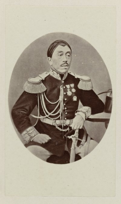 Portræt af van Mangkoe Negoro IV af Woodbury and Page