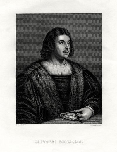 Giovanni Boccaccio, italiensk forfatter og digter, 1800-tallet. af Woodman