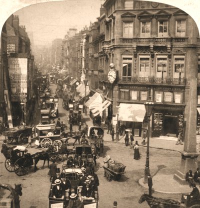 Fleet Street, London, 1896. af Works and Sun Sculpture Studios