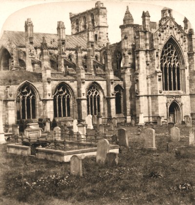 Melrose Abbey, Melrose, Skotland, 1896. af Works and Sun Sculpture Studios