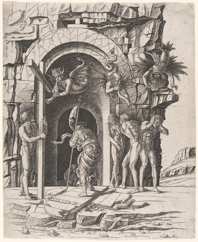 Nedstigning i Limbo af Workshop of Andrea Mantegna