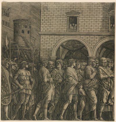 Cæsars triumf: Senatorerne af Workshop of Andrea Mantegna