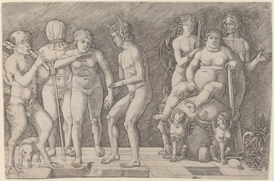 Brændt dyd: En allegori om dyd af Workshop of Andrea Mantegna