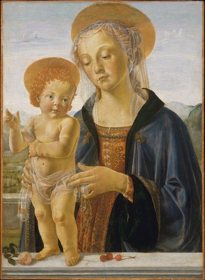 Madonna og barn af Workshop of Andrea Verrocchio