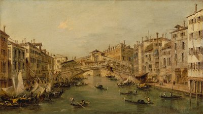 Venedig: Rialto. af Workshop of Francesco Guardi