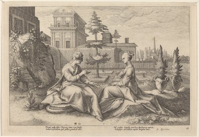 Juno i form af Beroe, Advarsel Semele af Workshop of Hendrick Goltzius, after Hendrick Goltzius
