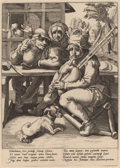 Sækkepiben skal fyldes af Workshop of Hendrick Goltzius, after Karel van Mander I