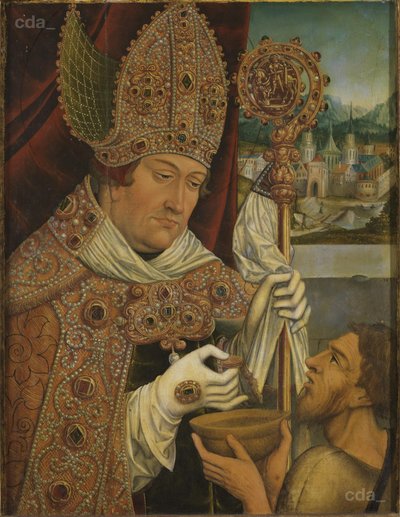 Kardinal Albrecht af Brandenburg som Sankt Martin af workshop of Lucas Cranach the Elder