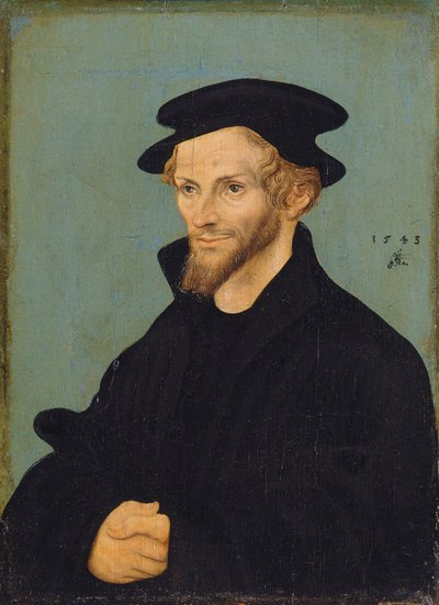 Tysk: Bildnis Philipp Melanchthons Portræt af Philipp Melanchthon af workshop of Lucas Cranach the Elder