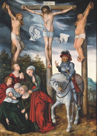 Korsfæstelsen af workshop of Lucas Cranach the Elder