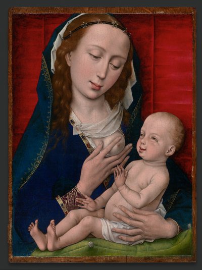 Jomfru og barn af Workshop of Rogier van der Weyden