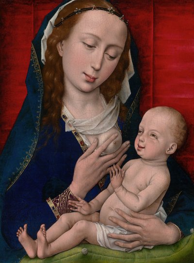 Jomfru og barn, 146065. af Workshop of Rogier van der Weyden