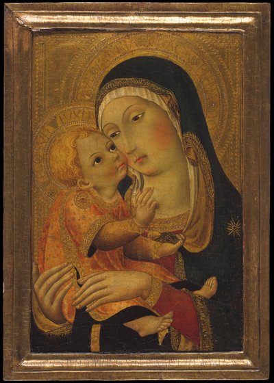 Madonna og barn, ca. 1448-60. af Workshop of Sano di Pietro