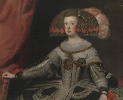 Mariana af Østrig 1634-1696, dronning af Spanien. af Workshop of Velázquez