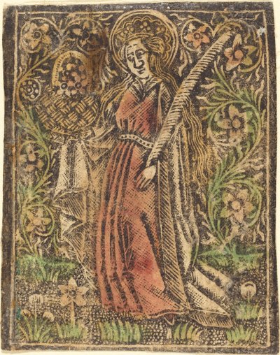 Saint Dorothy, ca. 1480. af Workshop of the Master of the