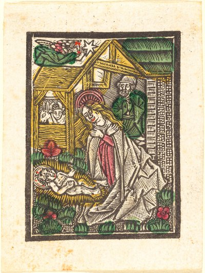 Fødselen, ca. 1480. af Workshop of the Master of the
