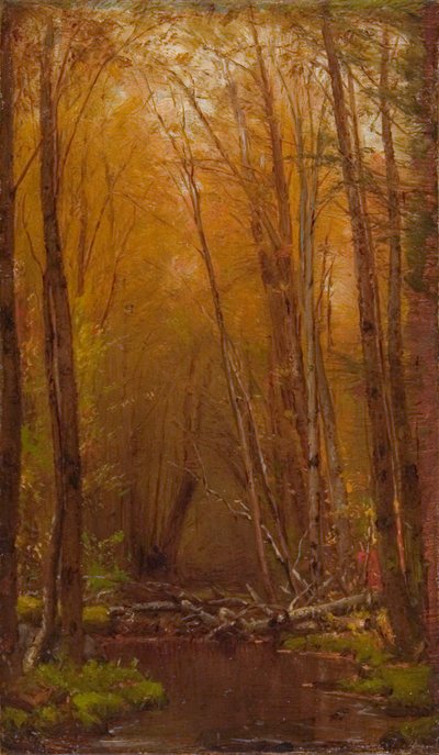 The Birches of the Catskills, ca. 1875. af Worthington Whittredge