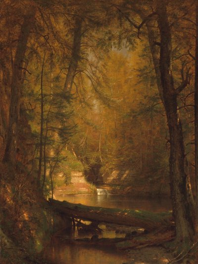 Ørredpoolen, 1870. af Worthington Whittredge