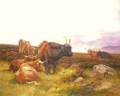 Highlanders ved en sø af Wright Barker