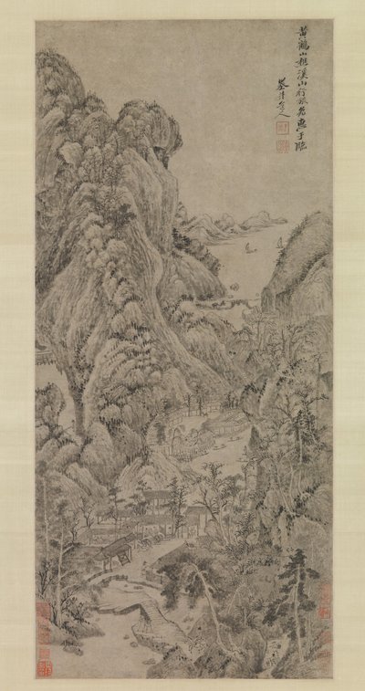 Rejsende blandt vandløb og bjerge, sandsynligvis 1670