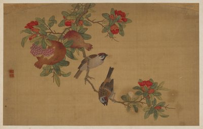 Fugle, frugter og blomster, Qing-dynastiet, 1741. af Wu Zhang