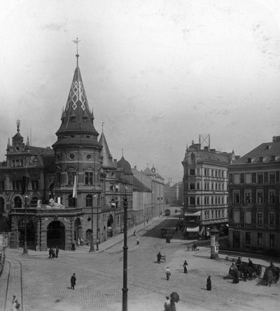 Löwenbräu Keller og Stiglmaierplatz, München, Tyskland, omkring 1900-tallet. af Wurthle and Sons