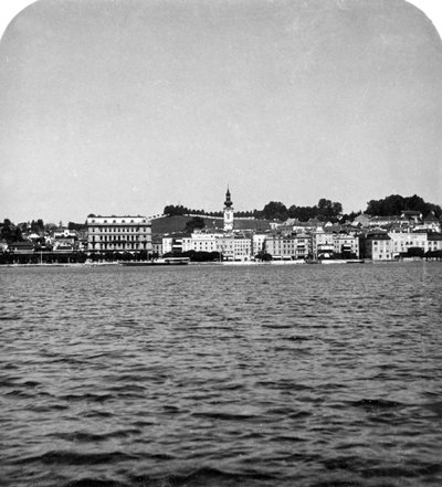 Søbredden ved Gmunden, Salzkammergut, Østrig, omkring 1900-tallet. af Wurthle and Sons