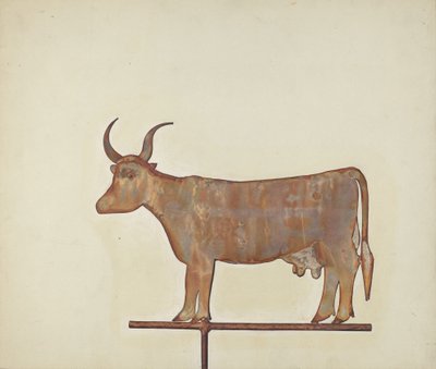 Cow Weather Vane, ca. 1938. af Wynna Wright
