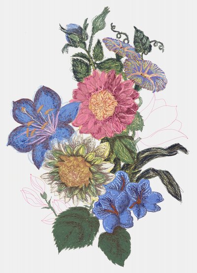 Farverig blomsterbuket af XHOZUCAN