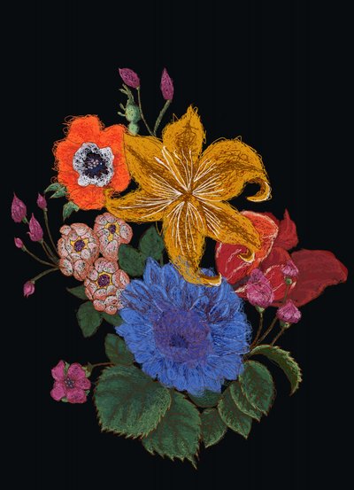 Farverig blomsterbuket af XHOZUCAN
