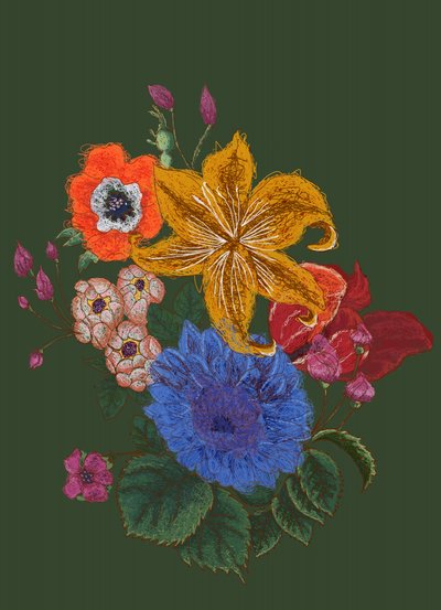 Farverig blomsterbuket af XHOZUCAN