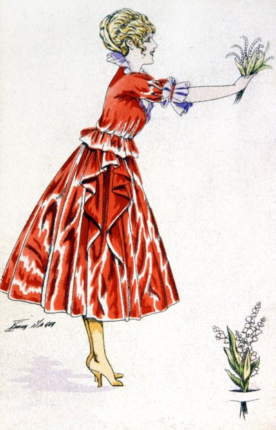Liljekonvall til held, ca. 1930 (postkort) af Xavier Sager